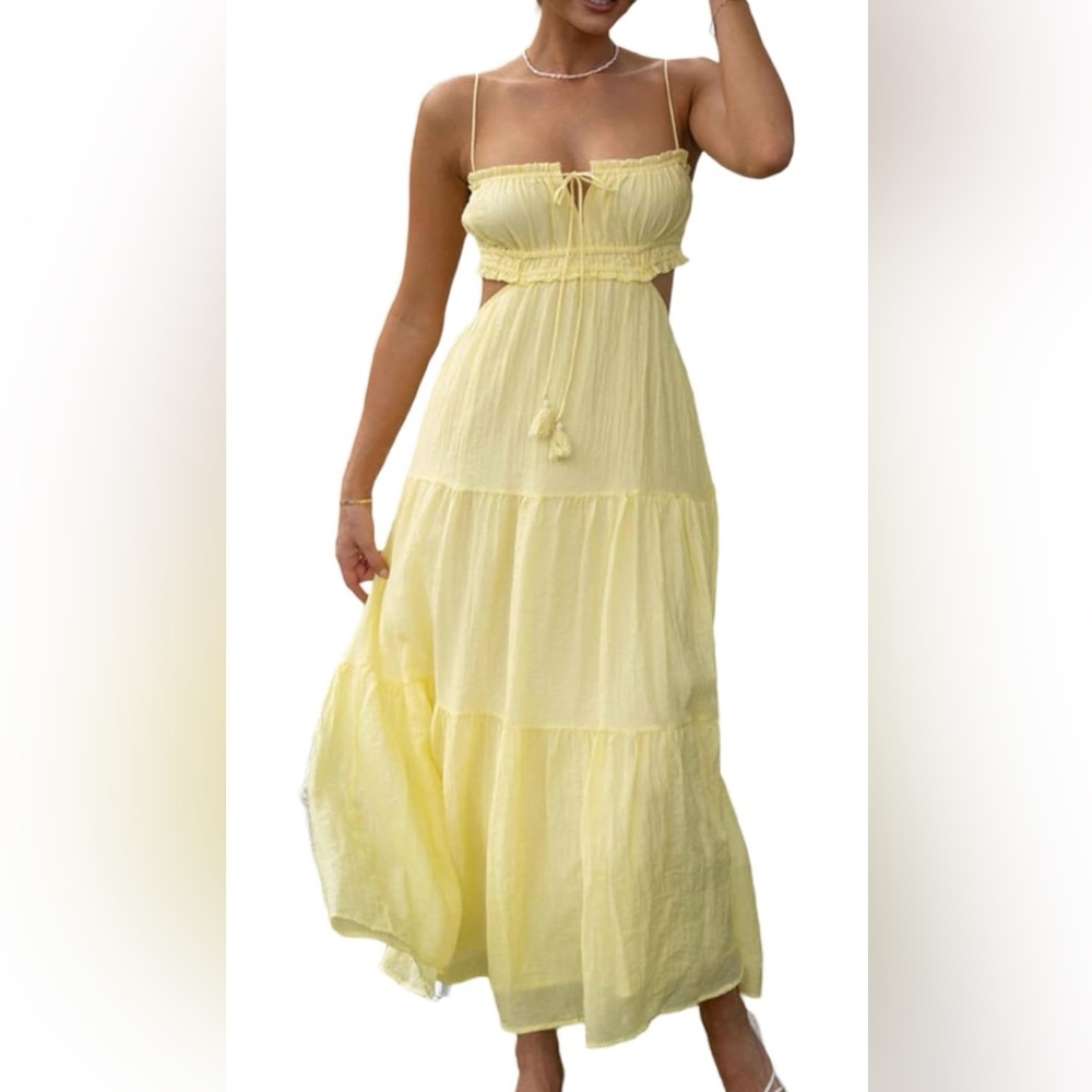 Amazon- Yellow Boho Dress